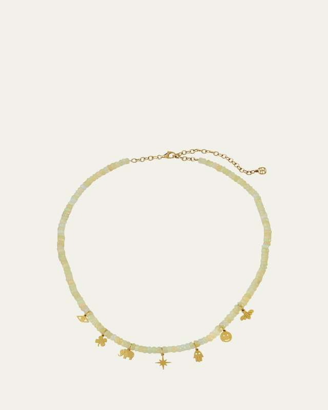 Mini Pure Charm Necklace with Ethiopian Opal